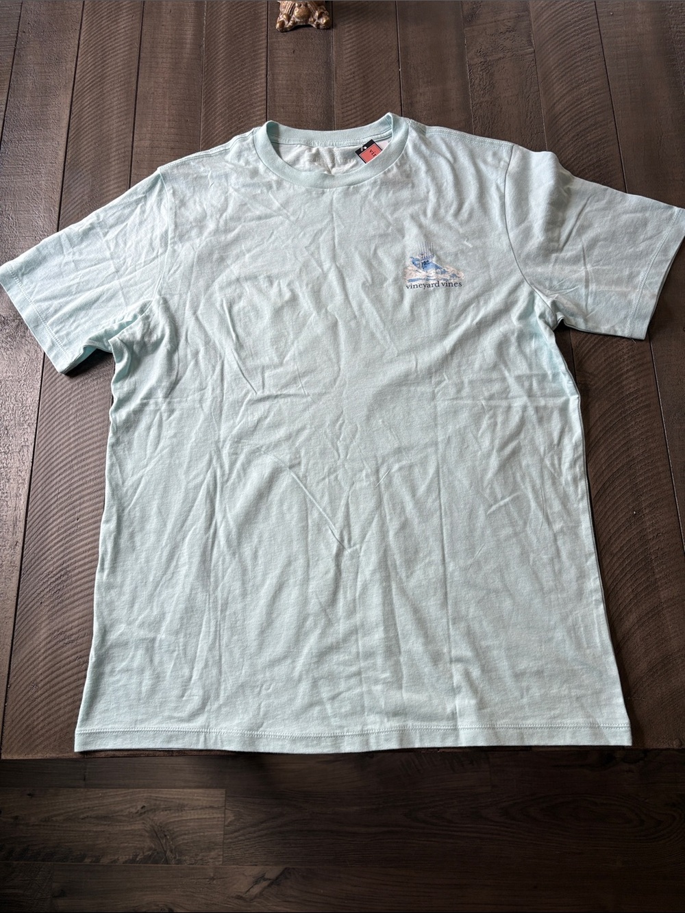 Vineyard Vines Mint Short Sleeve Tee with Whale Chest Logo